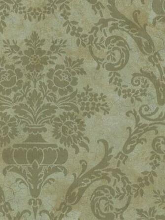 Green Larkspur Damask Wallpaper Textures