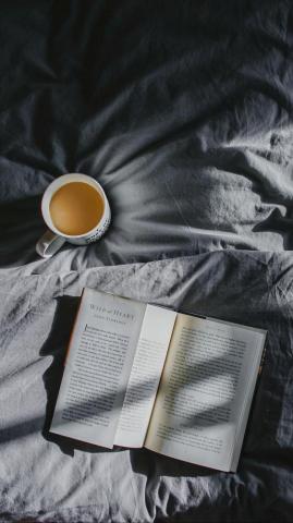 Tea And Book iPhone Wallpaper On