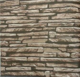 10m 3d Stacked Brick Stone Embossed Texured Tv Wall Pvc Wallpaper