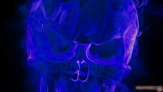 Flaming Fire Skull Blue Decal Style Skin Fits Sony Ps Vita