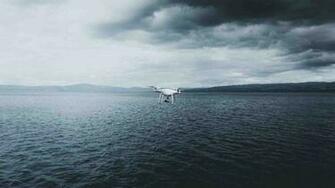 Quadrotor Drone On Ocean Wallpaper HD Stores