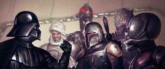 Wallpaper Star Wars Darth Vader Boba Fett Fist