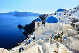 Wallpaper Nature Landscape Sea Houses Greece Santorini
