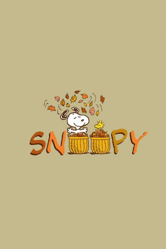 Wallpaper Ipod iPhone Snoopy Thanksgiving