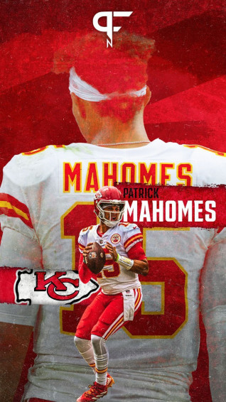 Patrick Mahomes Chiefs Logo Phone Wallpaper