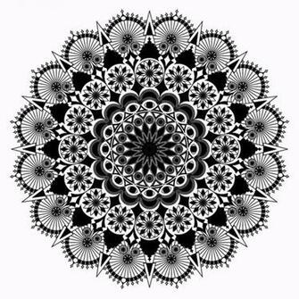 Mandala Black And White Drawing