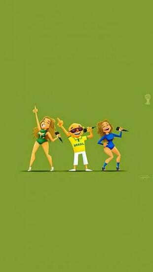 The Show Begins Worldcup Football Cartoon Fanart iPhone