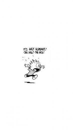 Calvin And Hobbes Quotes White iPhone Plus Wallpaper