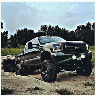 Lifted Black Ford Powerstroke Roll Coal Power Stroke Performance