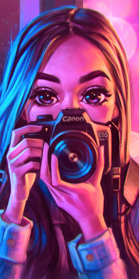 Beautiful Girl Cartoon Wallpaper