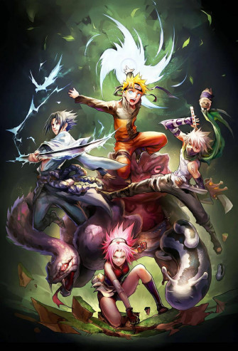 Naruto Team Attack iPhone Wallpaper