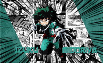 Izuku Midoriya In Action Wallpaper