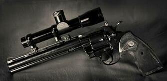 Colt Python Silhouette Revolver Computer Wallpaper Desktop