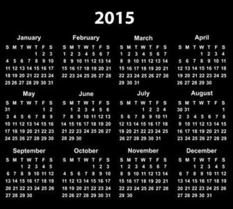 Black Calendar Wallpaper HD