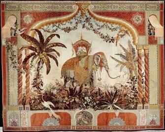 Indian Inspired Tapestry Wall Hanging Wallpaper Rugs Textiles