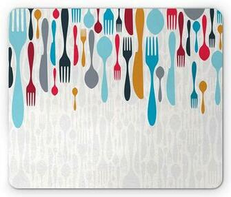 Amazon Colorful Mouse Pad Cutlery Background