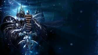 Wallpaper Warcraft Lich King Sword Cold Eyes