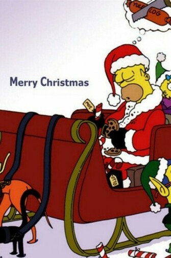 Simpsons Christmas HD Wallpaper
