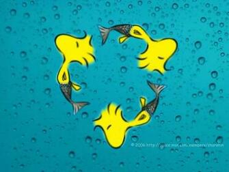 Fishy Woodstock Wallpaper