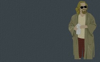 The Big Lebowski Dude Digital Art Grey Background