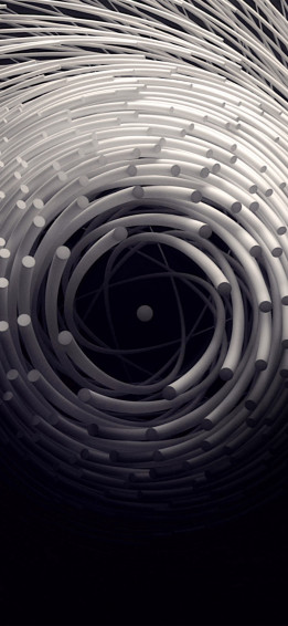 Circle 3d Dark Abstact iPhone X Wallpaper