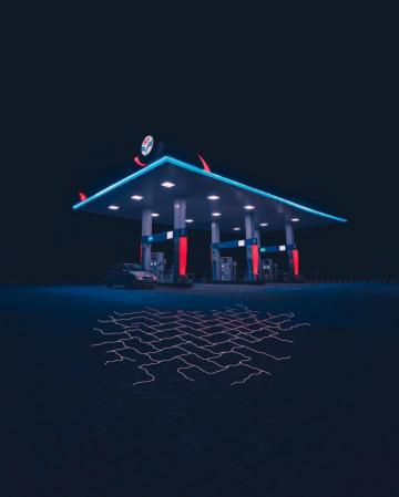 Just A Photo Of Hp Petrol Pump I Took Recently The Line Drawing