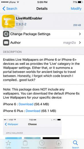 Enable iPhone 6s Plus Live Wallpaper On Here