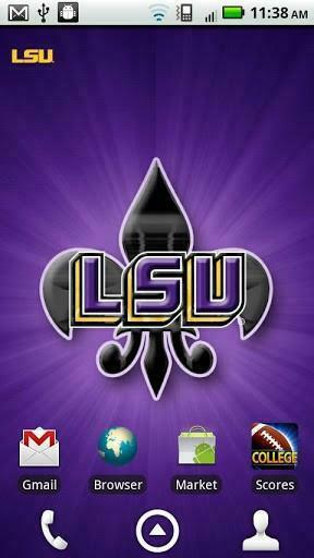 Licensed Lsu Tigers Revolving Wallpaper App With The Background