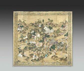 Of Chinese Export Silk Wallpaper Panels Qing Dynasty Qianlong Period