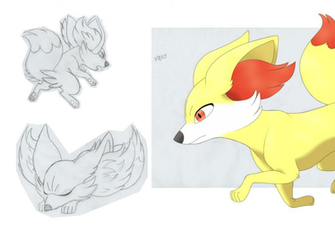 Fennekin Wallpaper Wip Stage
