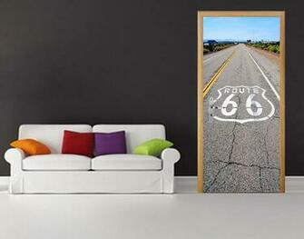 Door Mural Route Decor Photo Murals Self Adhesive