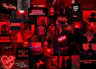 Neon Red Aesthetic Laptop Background L Wallpaper