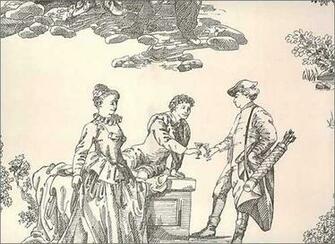 Vauxhall Gardens Toile De Jouy Wallpaper Soft Black On Cream
