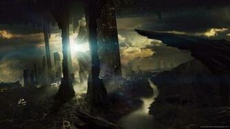 Dark Futuristic City Wallpaper