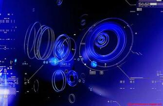 Blue Tech Circles HD WallpaperBackgroundHDImagesearch