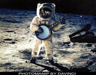 Astronaut On The Moon Wall