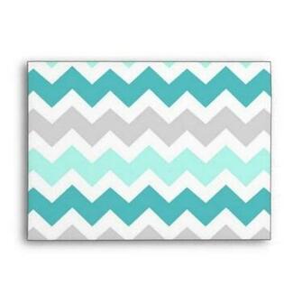 Turquoise And Grey Chevron Teal White Gray