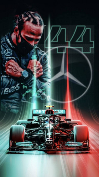 Lewis Hamilton Phone Red Green Aesthetic Wallpaper