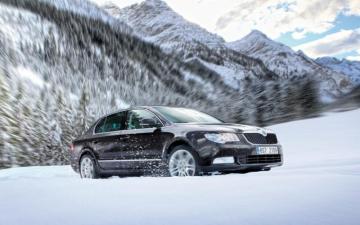 Skoda Superb In The Snow Wallpaper