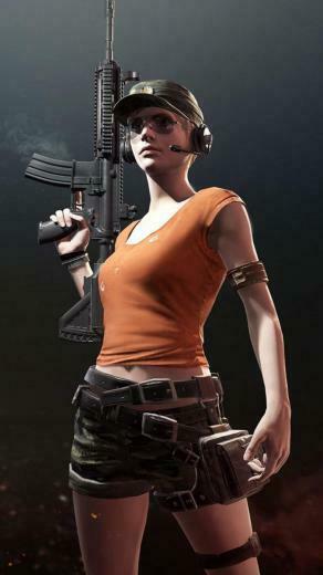 Pubg Female Player With Hat And Headphone Haha Mobile