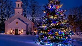 Church At Christmas Time Wallpaper Studio