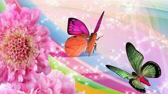 Butterfly And Flower Wallpaper