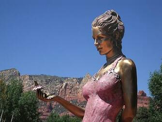 Statue Butterfly Girl HD Wallpaper Background Image