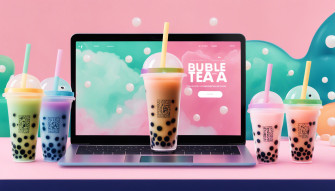 Bubble Tea Laptop Wallpaper