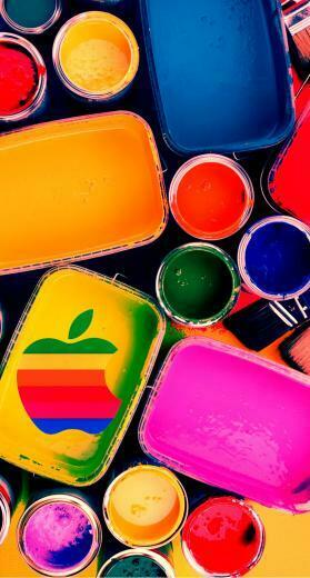 Apple Logo Colorful Cool Wallpaper Sc iPhone6s