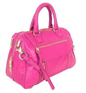 Cynthia Rowley Reese Lambskin Leather Satchel Rose