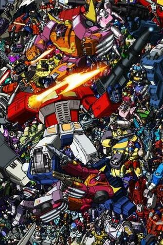 Transformers Collage iPhone 4s Wallpaper