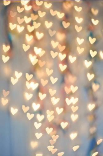 Photography Christmas Thin Backdrop Lights Hearts Photo Prop
