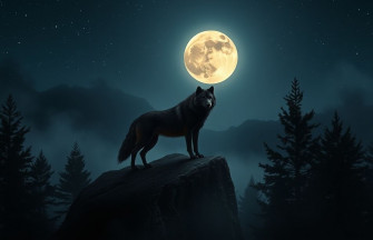 Cool Black Wolf Wallpaper