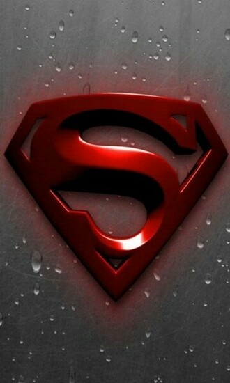 Wet Superman Logo Mobile Phone Wallpaper Image